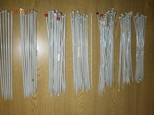  Knitting Needle Used Grey Metal IMPERIAL /METRIC SIZES .(10 INCH  LONG) 1 pair