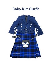 Baby Navy Blue Prince Charlie Jacket kilt outfit kids kilt set with Baby Sporran