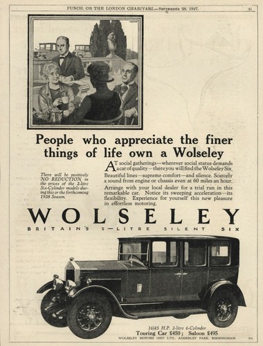 Wolseley silent six - wolseley, "silent