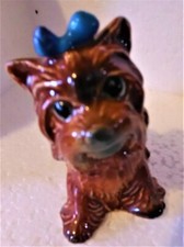 Vintage Goebel Yorkie Terrier Dog with Blue Bow (CH 598) 1958