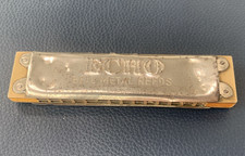 Vintage M. Hohner ECHO Harmonica Bell Metal Reeds Made in Germany