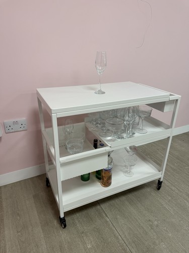 Modern white tier drinks - white,