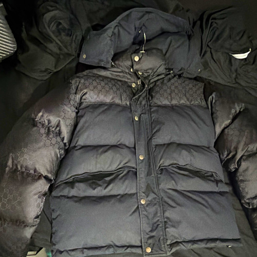 Gucci men black hooded - men’s,