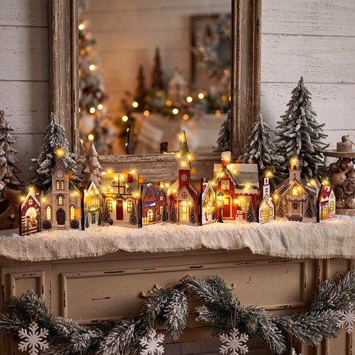 Lighted led christmas village - led,