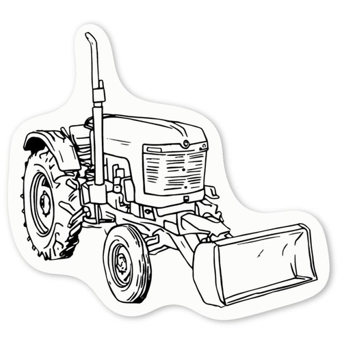 Tractor with digger - with,