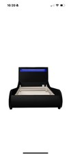 Black Double Bed Frame With LED Lights