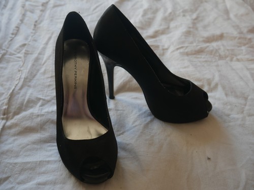 Black satin shoes dorothy - satin,