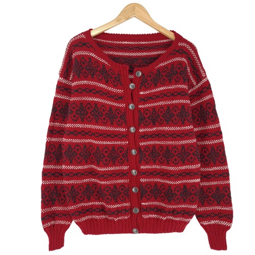 Cardigan red nordic - cardigan,