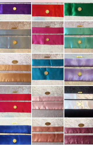 Silky satin self - satin, sash
