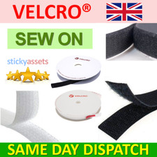SEW ON VELCRO® Hook & Loop, Strong 20mm Sewing/Stitch Fabric Velcro