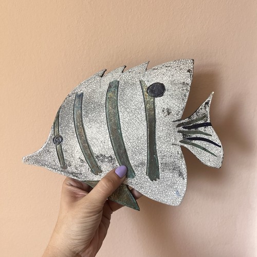 Raku fired ceramic - ceramic, fish