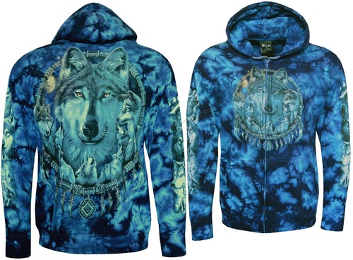 Tie dye hoodie zip - tie, up