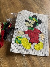 Starter Cross Stitch Kit. Mickey Mouse, Disney Vintage, partially completed