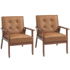 HOMCOM 2 Pack Accent Chair PU