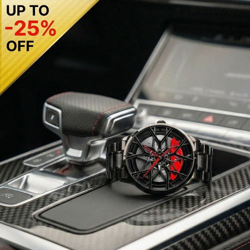 Men quartz wheel watch - wheel,