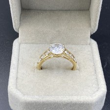 14CT Gold Cubic Zirconia/Diamonique Ring