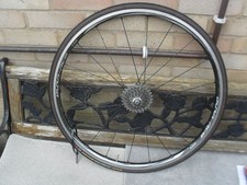 DURA ACE C24 REAR ROAD BIKE WHEEL  10 SPEED SRAM CASSETTE AND CONTINENTAL TYRE