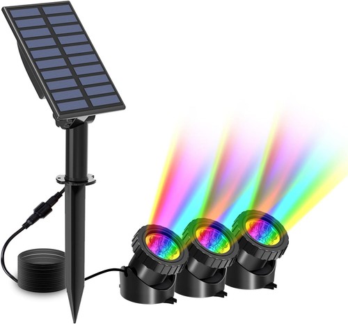 Solar pond lights - solar, rgb