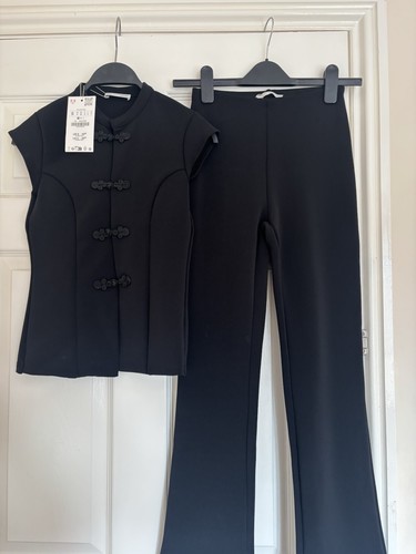 Zara black knit piece set - zara,