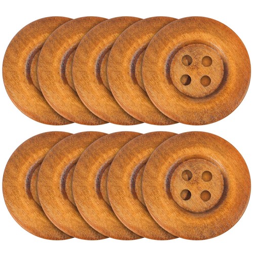 10pcs chunky large wooden - 10pcs,