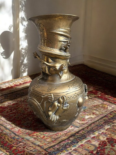 Antique bronze dragon - antique, vase