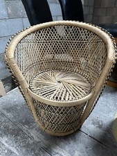 Vintage Retro Wicker Barrel