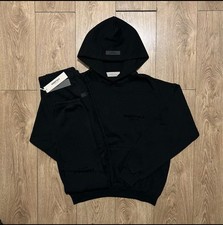 Jet Black Fear of God Essentials XL Stretch Limo Tracksuit Brand New