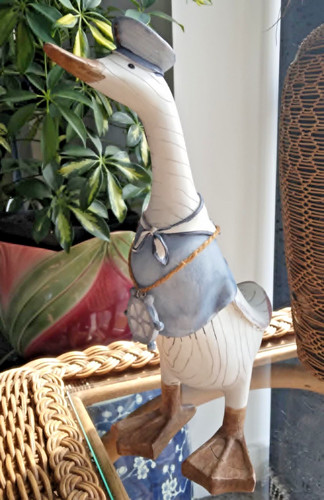 Rustic wooden duck - rustic,
