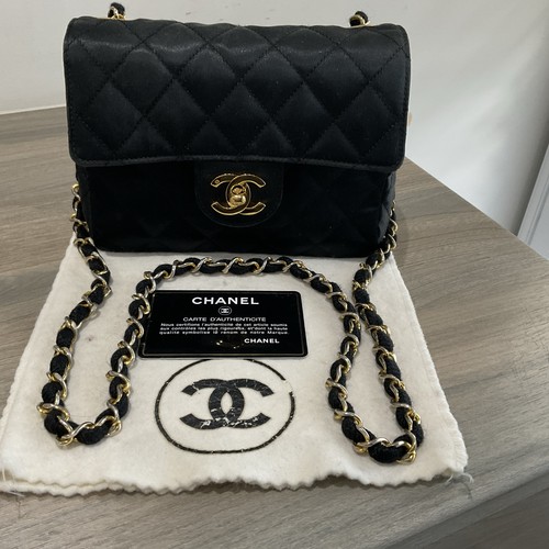 Chanel matelasse black satin - chanel,