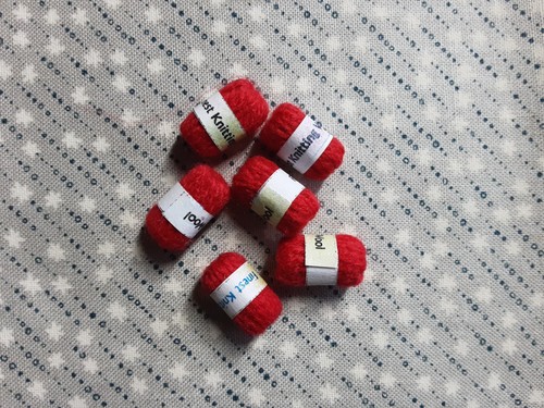 Dolls house miniature - dolls, balls
