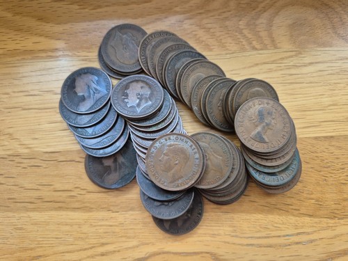 Penny coins - coins,
