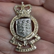 British Army Royal Army Ordnance Corps (RAOC) Staybrite Collar Badge 32mm X 18mm
