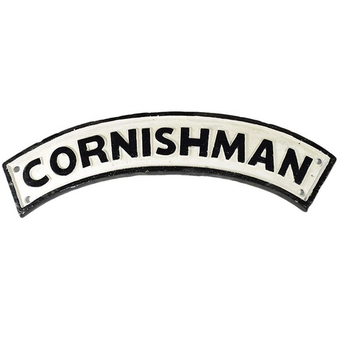 Cornishman railway sign cast - sign,