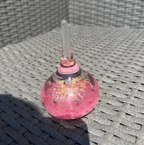 Large pink heavy glass - pink,