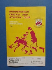 Players No 6 Competition Huddersfield v Barrow 9th November 1975