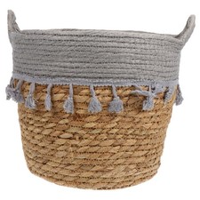  Woven Basket with Handle Straw Wicker Baskets Handles Decorative