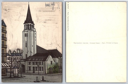 Bernard buffet art postcard - art,