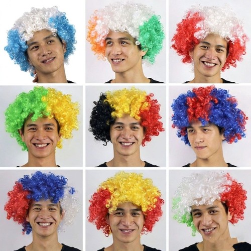 World cup afro wig - afro, men