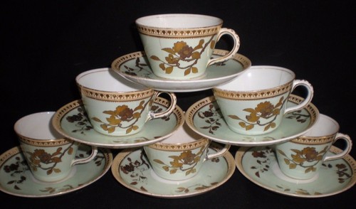 Antique mint and gold - and,