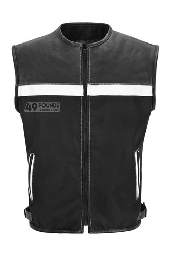 Men biker waistcoat vest - biker,