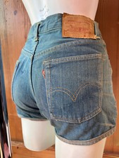 vintage levi's 501 salvage 1960s cut off shorts jeans size 8 