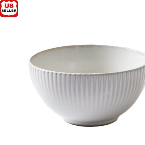 Stoneware cream bowl ribbed - stoneware,