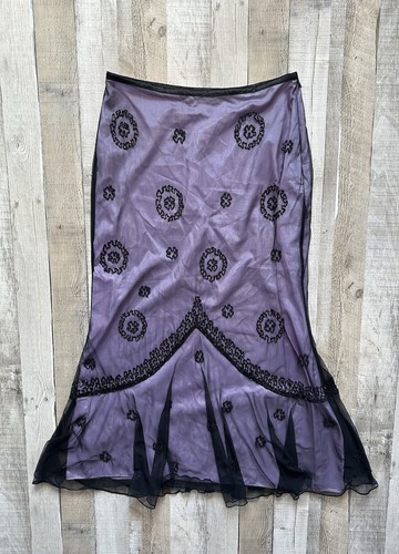 Wallis purple beaded - beaded, mesh
