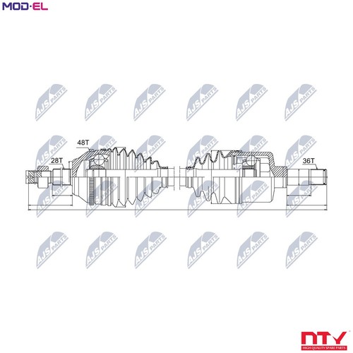 Drive shaft npw - drive, for