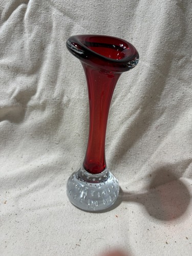 Vintage swedish red vase - swedish,
