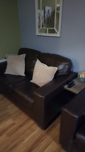 Brown leather seater - brown, 3-seater