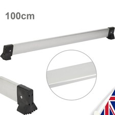 Ladder Stabiliser Bar With 2 Rubber Feet 100cm length Aluminium 150kg Max Load