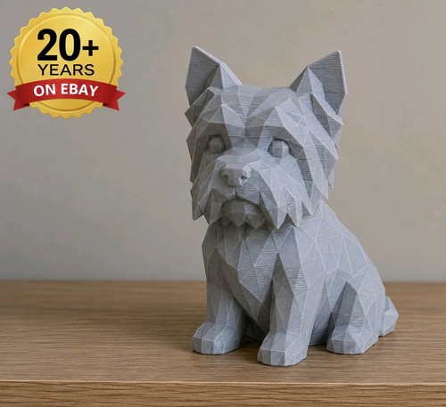 Low poly yorkshire terrier dog - poly,