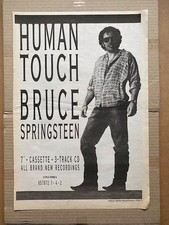 BRUCE SPRINGSTEEN HUMAN TOUCH POSTER SIZED original music press advert from 1992