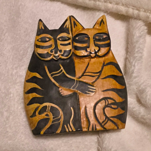 Hand carved painted wood - hand,